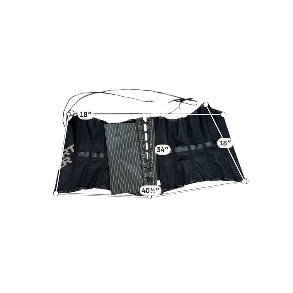 XL Black Pinstripe Corset Lace Up Back Sweetheart Busk Front Steampunk Goth Vamp - Picture 7 of 8